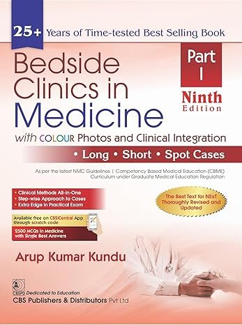 Bedside Clinics in Medicine, 9/e, Part I [Paperback] Arup Kumar Kundu Paperback – 23 April 2024 by ARUP KUMAR KUNDU (Author)