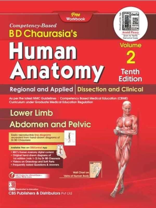 BD Chaurasia Human Anatomy Volume 2, 10th Edition 2024 Book Type: Paperback