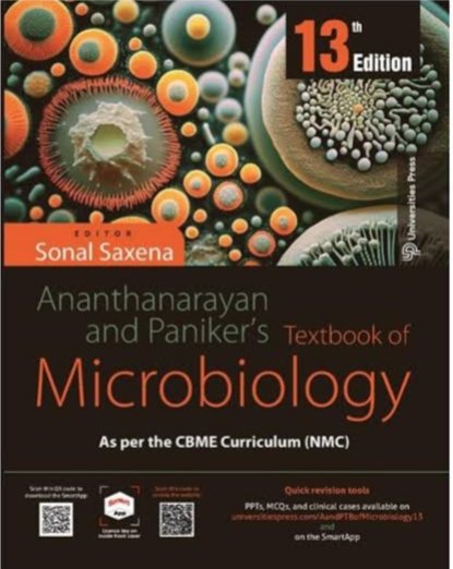 Ananthanarayan and Paniker's Textbook of Microbiology, Thirteenth Edition Paperback  2024 by R Ananthanarayan (Author),CK Jayaram Paniker(Author),Reba Kanungo(Editor)