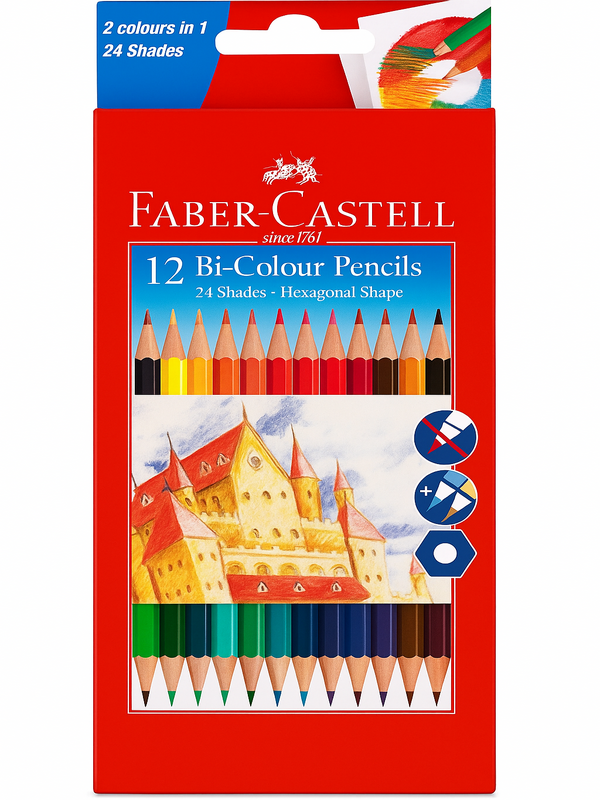 Faber - Castell Bi Colour Pencils - Pack Of 12