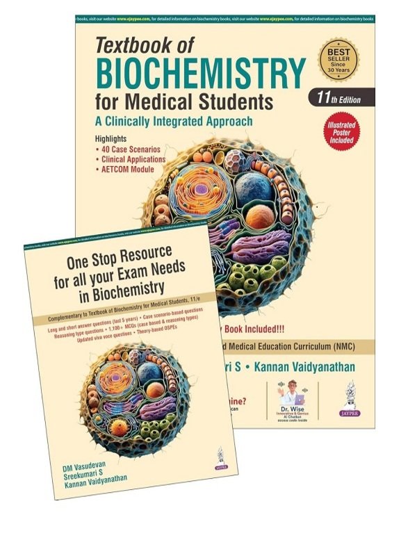 vasudevan ,DM vasudevan Textbook Of Biochemistry For Medical Students (Complimentary Book Included+Illustrated Poster) 11th Edition 2026 By Dm Vasudevan