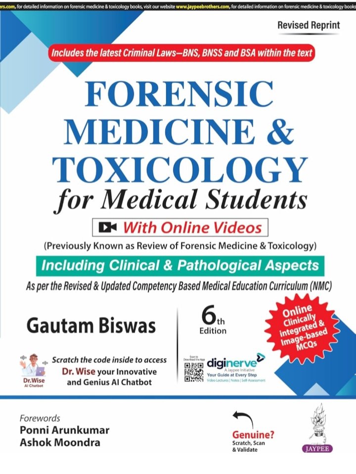 Review of Forensic Medicine & Toxicology 6th Edition 2023 by Gautam Biswas