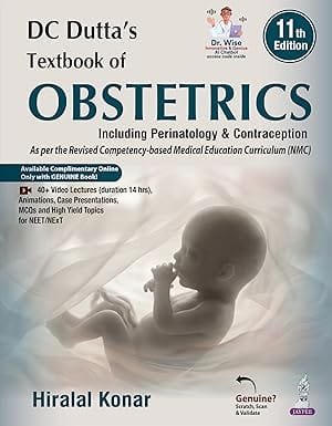DC Dutta's Textbook of Obstetrics 11th Edition 2026 by Hiralal Konar Book Type: Paperback