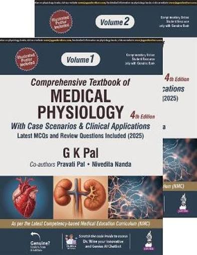 Comprehensive Textbook of MEDICAL PHYSIOLOGY 4th Edition 2025(2 Volume Set) By GK Pal